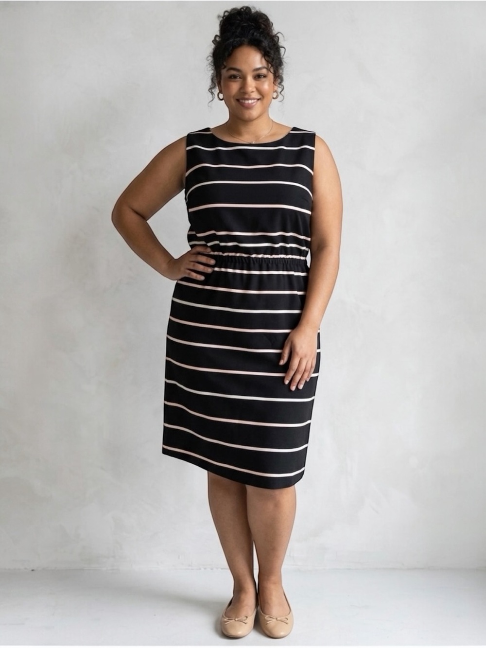 Lane Bryant sleeveless midi dress sundress plus summer A-line fun stretchy sz 20